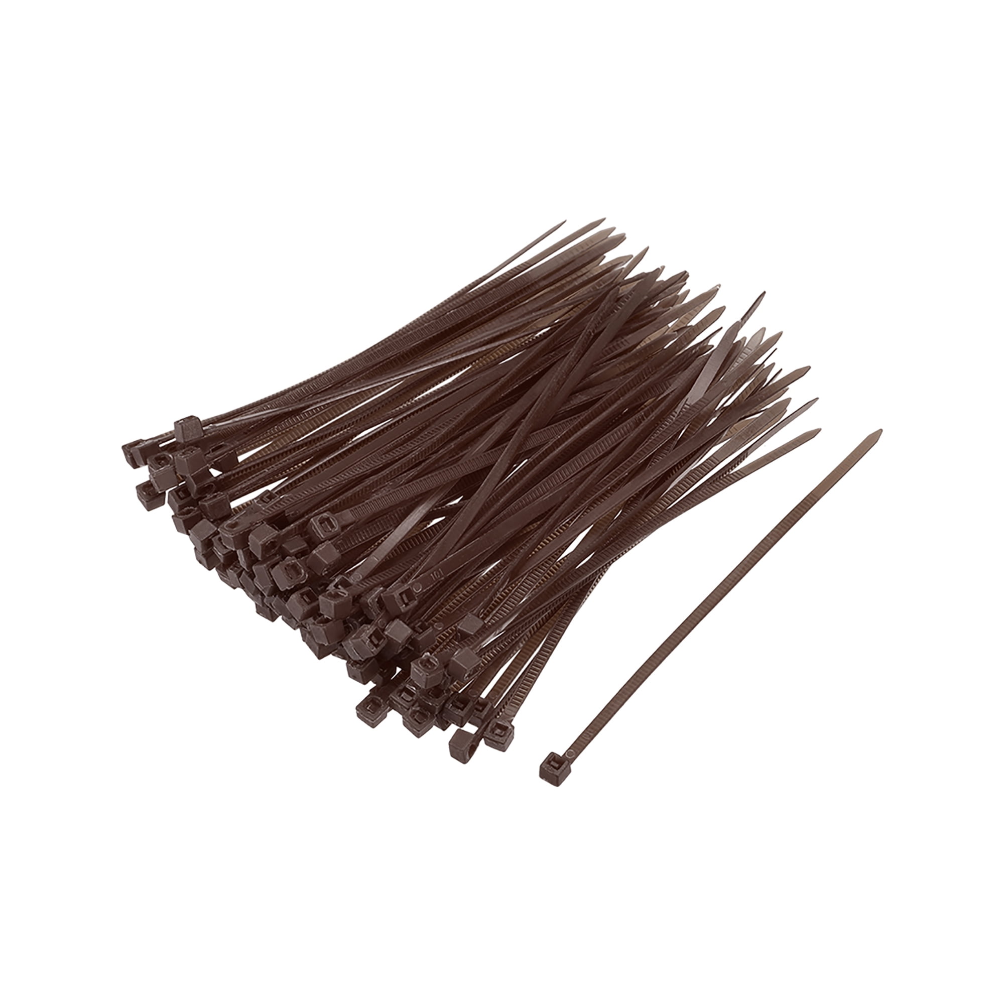 Cable Zip Ties 100mm x 2.5mm SelfLocking Nylon Tie Wraps Brown 100pcs