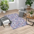 thumbnail image 1 of Geometric Turkish Area Rug, Raindrops Doodle Style Creative Leaf Shaped Colorful Girls Theme, Soft Carpet for Living Room Decor with Distressed Look, 6.6' X 9.6', Pale Pink, by Ambesonne, 1 of 4