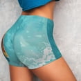 thumbnail image 4 of Fotbe Tranquil Ocean Canoe Journey Shorts Sin Costuras – Shorts Deportivos de Cintura Alta para Mujer, Elásticos para Gimnasio, Yoga, Running o Ciclismo-Small, 4 of 8