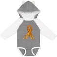 thumbnail image 3 of Inktastic Leukemia Awareness with Orange Ribbon Made of Hearts Boys or Girls Long Sleeve Baby Bodysuit, 3 of 5