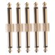 thumbnail image 3 of unbranded 5Ud Enlace Para Pedal De Guitarra Macho 6.35mm Conector De Material Resistente Color Dorado, 3 of 7