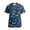 Navy, variant on Womens Scrub Tops Cartoon V Neck Short Sleeve Medical Uniform Nurse Stretch Medical Scrubs with Pockets, XL