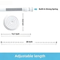 thumbnail image 4 of 2 Pack Spring Tension Curtain Rod Adjustable 15.7 to 28 Inches, 0.63" Diameter, White, 4 of 8