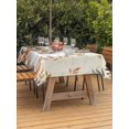thumbnail image 2 of Outdoor Tablecloth with Umbrella Hole and Zipper, White Pumpkins Fall Rectangle Table Cloth 60x84 Inch Waterproof Tablecloth, Thanksgiving Summer Botanical Floral Leaf Picnic Table Cover for Patio, 2 of 7