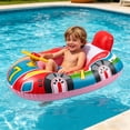 thumbnail image 2 of Toddler Pool Float with Seat, Boat Inflatable Ride on Car for Kids, Outdoor Water Toys for Babies and Toddlers, 2 of 6