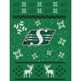 thumbnail image 2 of CFL Saskatchewan Roughriders Ugly Xmas Sweater Forest-Green X-Large T-Shirt, 2 of 4
