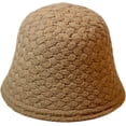 thumbnail image 4 of CoCopeaunts Vintage Knitting Bucket Hat Women Sweet Fisherman Hat Autumn Winter Solid Color Lightweight Crochet Beanies Cap, 4 of 8