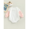 thumbnail image 4 of Baby Boys Girls Romper Long Sleeve Crew Neck Letters Print Fall Bodysuit for Casual, 4 of 8