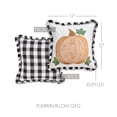 thumbnail image 3 of Annie Black Check Pumpkin Pillow 12x12, 3 of 4