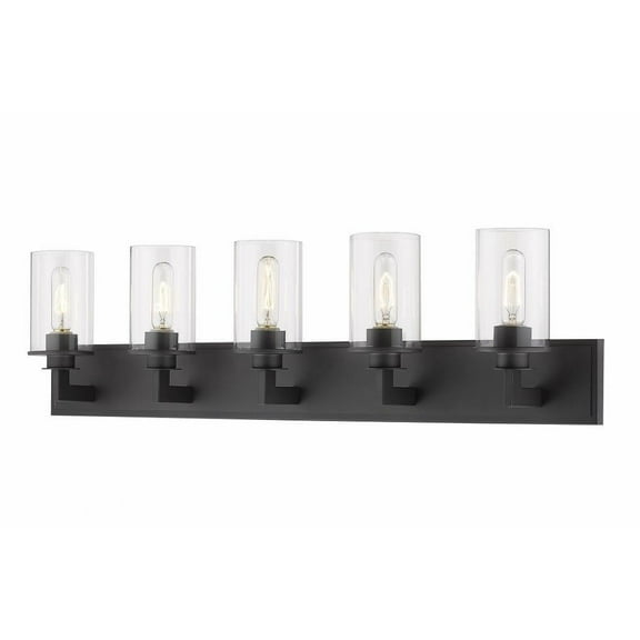5 Light Vanity Light in Midcentury Style-10.25 inches Tall and 38.75 inches Wide Bailey Street Home 372-Bel-2959257