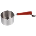 thumbnail image 4 of Wood Handle Oil Pot Melting Pot Stainless Steel Dual Pour Spout Small Pot, 4 of 8
