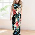 thumbnail image 2 of MEZZALL Kids Girls Short Sleeve Floral Print Loose Casual Long Maxi Dress With Pockets Dresses Cozy Baby Toddler Sundress, 2 of 4