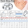 thumbnail image 6 of Silvora 925 Sterling Silver Rings for Women Men, 5mm Eternity Wedding Engagement Ring Polished Stackable Band Ring Jewelry Gift, Size 7, 6 of 9