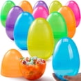 thumbnail image 1 of Huevos de Pascua de plástico JOYIN Jumbo de 7 pulgadas, 6 colores, 12 unidades, 1 of 9