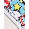 thumbnail image 4 of Boy's Sporty Competitive Swimsuit, Cartoon Print, Quick Dry, Zippered, Short Sleeve Swimwear, 4 of 5