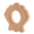 thumbnail image 4 of pequeños Dentición de madera Mordedor Juguetes para masticar Recién nacido Ducha Regalo Cáscara Salvador Colgante mordedor de madera, 4 of 8