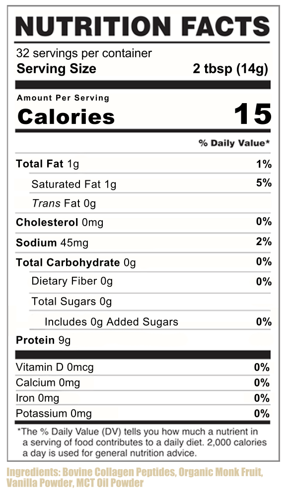 Cherie Sweet Heart Collagen Peptides Hydrolyzed Powder, 9 g, 32 Servings, Vanilla