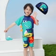 thumbnail image 4 of Traje de baño de dos piezas para niños, traje de baño dividido, conjunto de natación con protección solar de manga corta para niños, traje de buceo para bebé, traje de surf, conjunto de algodón para n, 4 of 6
