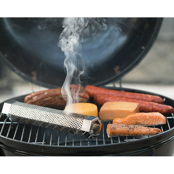 Fumoir pour barbecue en acier inoxydable – Acier inoxydable 304 de haute  qualité 8 heures et plus Générateur de fumage à chaud ou à froid pour  fromage, poisson ou viande sur barbecue –