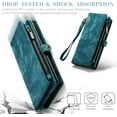 thumbnail image 2 of Asuwish Compatible with Samsung Galaxy S23 Ultra 5G Phone Case Zipper Wallet Tempered Glass Screen Protector Strap Flip Card Holder Cell Cover for S23Ultra 23S S 23 23Ultra 6.8 inch Women Girls Blue, 2 of 7