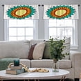 thumbnail image 4 of LALILO Kitchen Curtain Valance Decorative Mandala Mandala Rod Pocket Window Curtain 52"x 18" Set of 2, 4 of 5