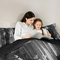 thumbnail image 6 of Homewish Abstract Ombre Adult Bedding Comforter Set, Black Grey Artwork Twin Comforter Sets, Minimalism Mid Century Reversible Bedding Set, Ultra Soft Bedroom Decor, 2-Piece, 6 of 9