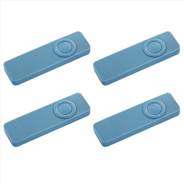 4X USB Portatil Deporte U Disk Mini Reproductor de Musica Mp3 Compatible con 32 GB Tarjeta TF (Azul)