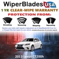thumbnail image 2 of 2013 Lexus CT200h Beam Wiper Blades Wipers w/1yr Warranty (Set of 2) (WiperBladesUSA), 2 of 5