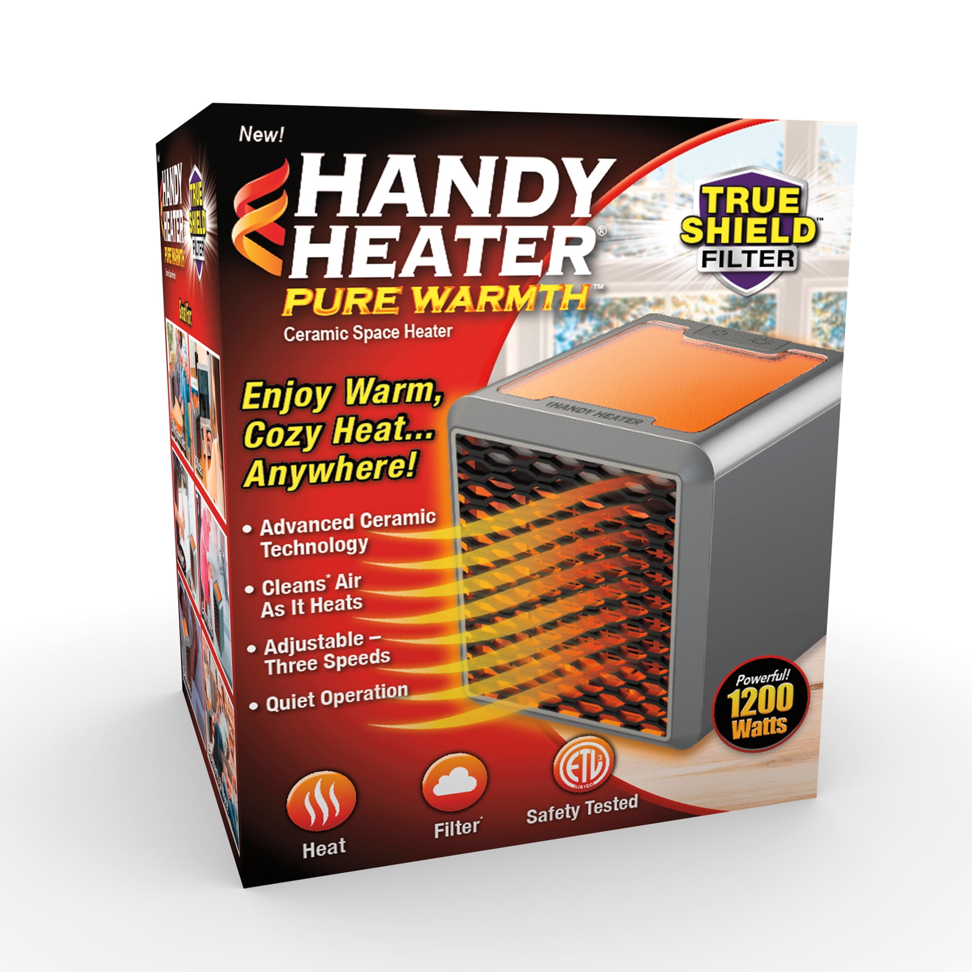 Handy Heater Pure Warmth Powerful Electric Ceramic Space Heater