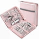 thumbnail image 1 of Cortaúñas de 26 piezas, apto para uso doméstico, cortaúñas grandes antisalpicaduras, cortaúñas de águila de oro rosa, herramientas para cortar uñas, 1 of 4