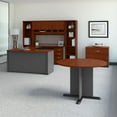 thumbnail image 2 of bush business furniture series c 60w right handed bow front u shaped desk with storage and conference table in natural cherry, 2 of 10