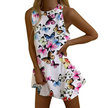 

Formal Dresses for Women Valentines Dress for Women Women s Dress Summer Dresses for Women Beach Printing Tshirt Dress Sleeveless Casual Loose Fit Tank Dress on Clearance Summer Dresses Pink 2XL