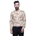 thumbnail image 1 of BESTMAN Chemises à Manches Retroussables Imprimées Kurta Mandarin Col Court pour Hommes, 1 of 6