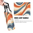 thumbnail image 4 of Yayeee 20oz Insulated Water Bottle Double Wall Stainless Steel with Flip Straw Lid, Beige Abstract Wavy, 4 of 7