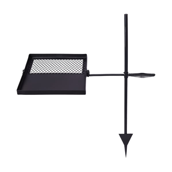 Folding Swivel Campfire Grill, Portable Cooking Grate over Fire Pit, Lightweight Grate & Camp Fire Rack with Carrying Bag for Outdoor Camping BBQ, Black