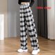 thumbnail image 1 of Pantalones rectos elegantes para oficina para mujer, pantalones Vintage altos para mujer, pantalones holgados coreanos 2023 de pierna ancha para primavera/verano/otoño para mujer Tan Jianjun unisex, 1 of 2