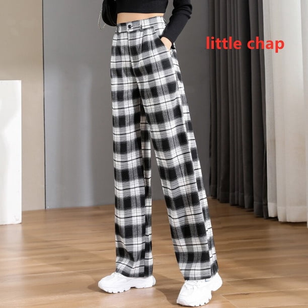 Pantalones rectos elegantes para oficina para mujer, pantalones Vintage altos para mujer, pantalones holgados coreanos 2023 de pierna ancha para primavera/verano/otoño para mujer Tan Jianjun unisex