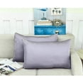 thumbnail image 4 of Fundas de almohada de seda Jocoku, 100% seda de morera, estándar, gris, juego de 2, 4 of 6