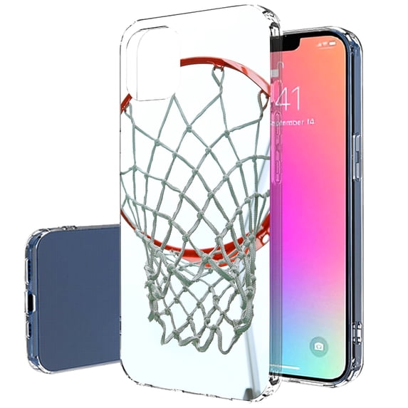 TalkingCase Slim Case for Apple iPhone 13 Pro, Slim Thin Gel Tpu Cover, Bank Shot Hoop Print, Light Weight, Flexible, Soft, Anti-Scratch, Printed in USA