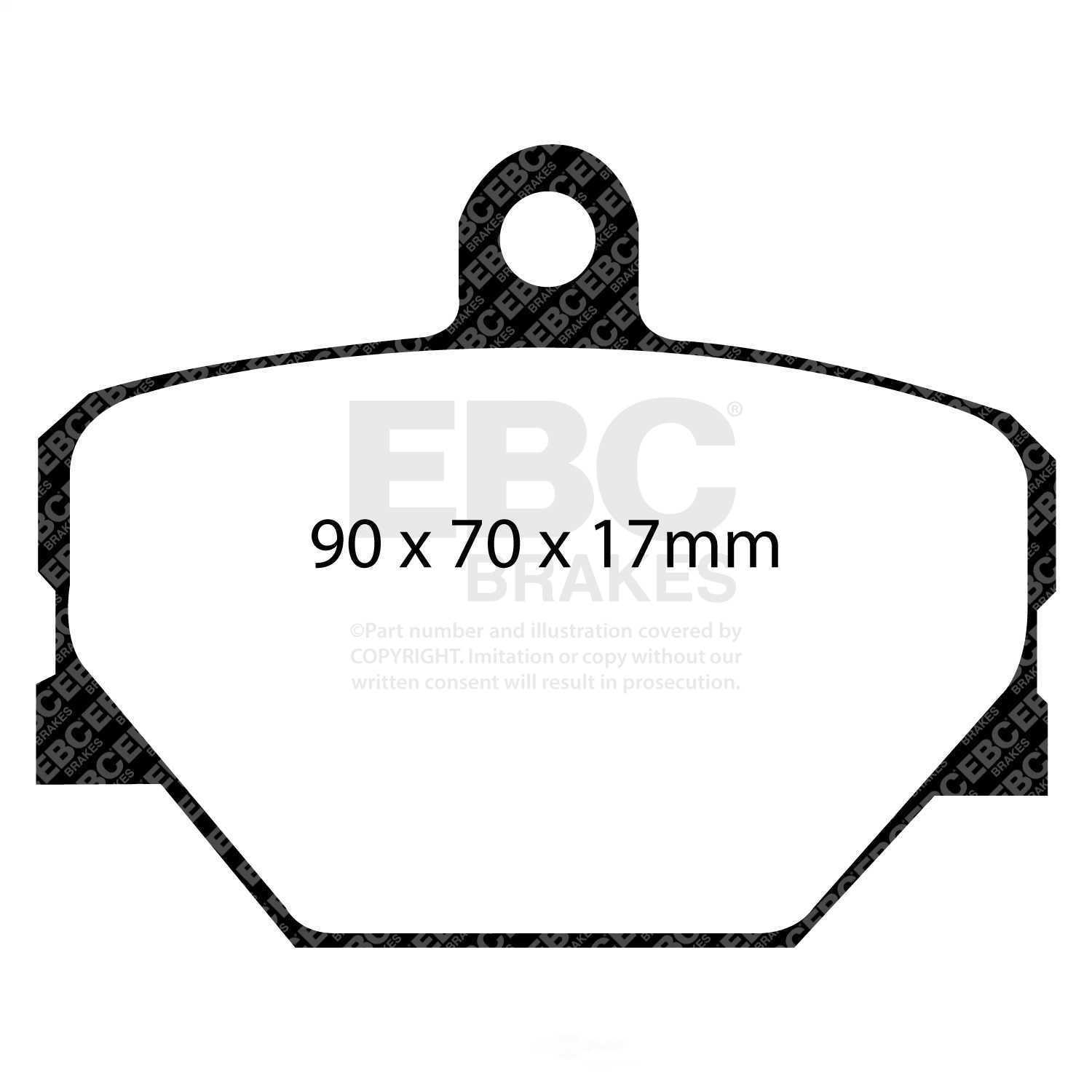 EBC Brakes Redstuff Premium Fast Street Pad For All Engine Sizes Fits select: 2008-2015 SMART FORTWO