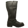 thumbnail image 2 of RideTecs 1443Zipper-M100 Men's 16" Engineer Zipper Biker Boot Black, Size - 10, 2 of 5