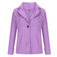 thumbnail image 5 of Lilgiuy Womens Coat Jacket Solid Long Sleeve Outerwear Tops,Purple,4(S) Winter Dresses for 2022, 5 of 5