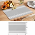 thumbnail image 6 of Grey Stripes Placemats Set of 6 French Stripe Farmhouse Style Place Mats Table Mats Kitchen Dining Home Outdoor Party Table Decoration, 6 of 9