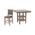 thumbnail image 6 of LiviNest 5 Piece Counter Height Dining Set: Compact Square Table with Storage Shelf & Upholstered Chairs - Modern Farmhouse Style for Small Space Dining & Home Office Use, 6 of 6