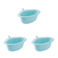 thumbnail image 2 of facefd 1/2/3 TureClos Vegetable Drainer Basket Plastic Sink Strainer Triangular Kitchen Fruit Drainer Suction light blue 3PCS, 2 of 6