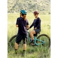 thumbnail image 3 of Terry Cycling Jersey for Women - New Merino 3/4 Quarter Length Sleeve - Temp. Regulating Bike Top, Semi-Fitted V-Neck, 3 of 10