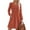 Saffron, variant on CharmCyan Women's Long Sleeve Pleated Round Neck Solid Color Casual Dress With Pockets Black L