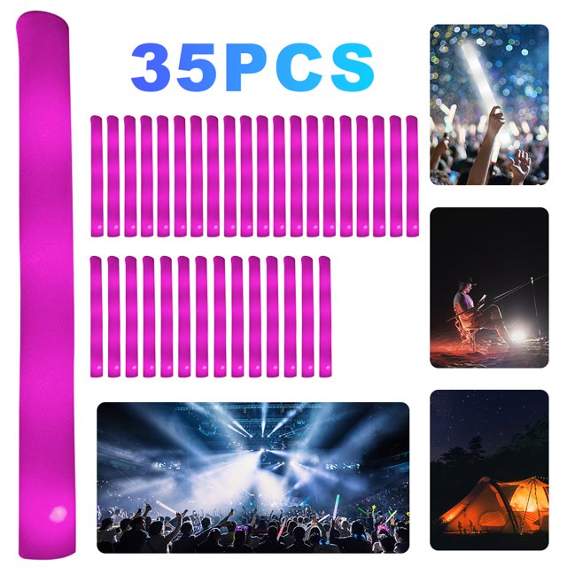Barra LED Tubo Intermitente Esponja Suministros para Fiestas Bodas Y Festivales () Rosa