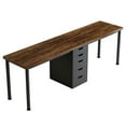 thumbnail image 6 of YYAo Gaming Desk, Computer Desk,78.7" Two Person Desk, Long Computer Desk with 5 Drawers,Rustic Brown & Black, 6 of 6