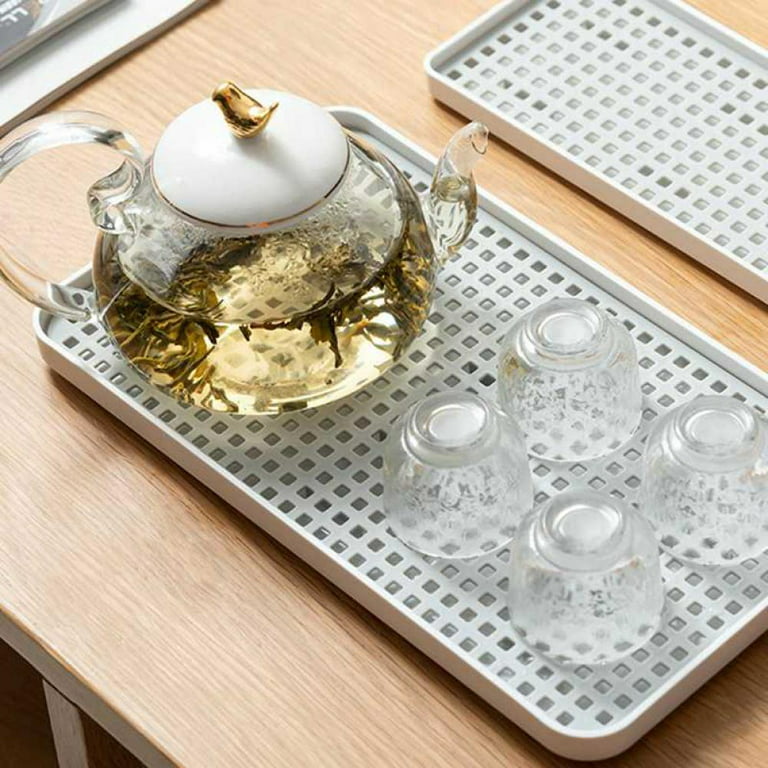 Qxctin Brand Clearance!!Drain Tray Dish Drainer Drying Rack with Drip Tray Water Drip Tray Holder for Cup Bowl Fruit Utensil Coffee Square Rectangle Kitchen